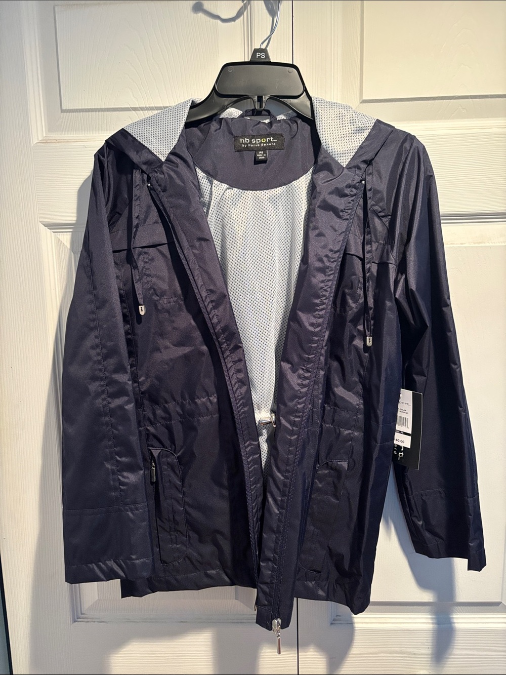 rb sport Lightweight Navy Hooded Rain Jacket